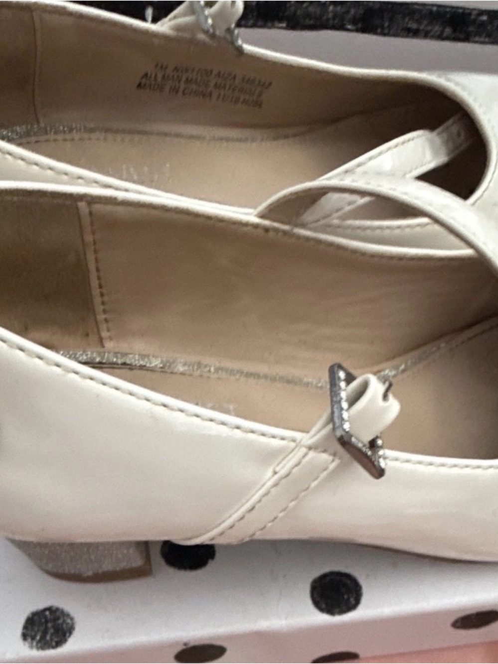Nine West Cream Mary Jane Dress Shoes with Buckle